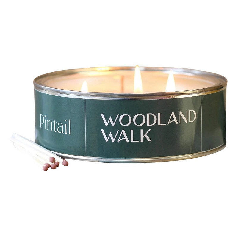 Pintail Candles Woodland Walk Triple Wick Tin front