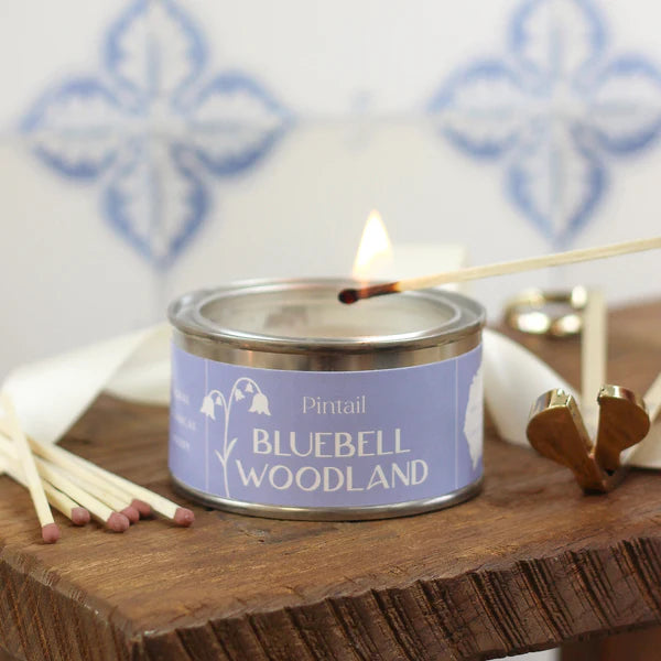 Pintail Paint Pot Candle Bluebell Woodland unlit