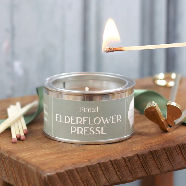 Pintail Candles Elderflower Presse Paint Pot Candle lifestyle