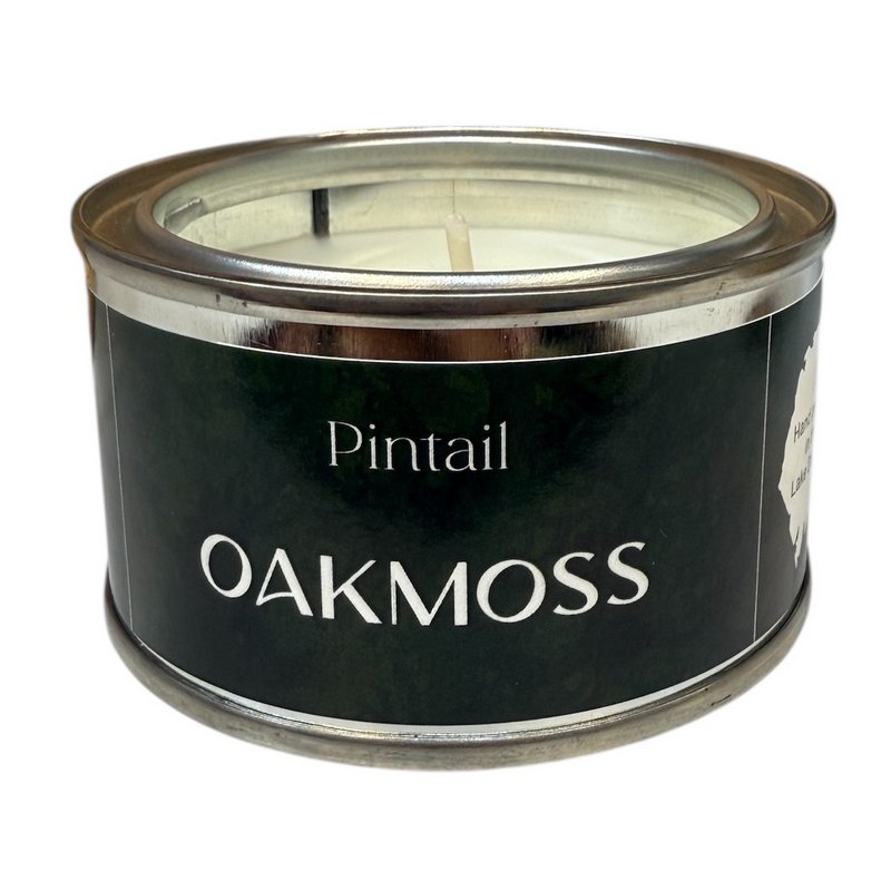 Pintail Candles Paintpot Tin Oakmoss front