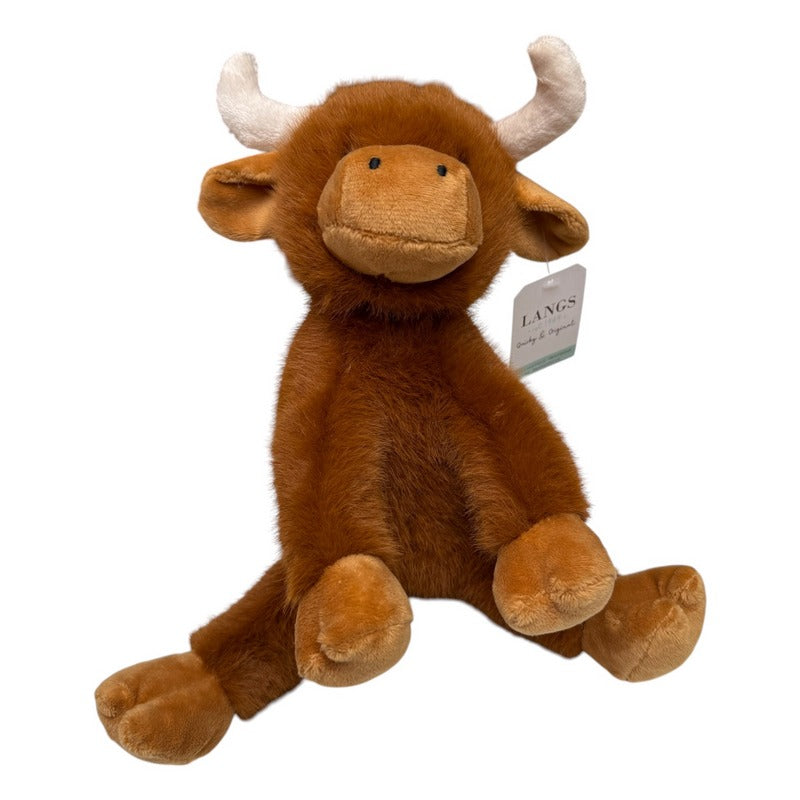 Plush Mini Farm Hugo The Highland Coo Soft Toy 4MF261 front