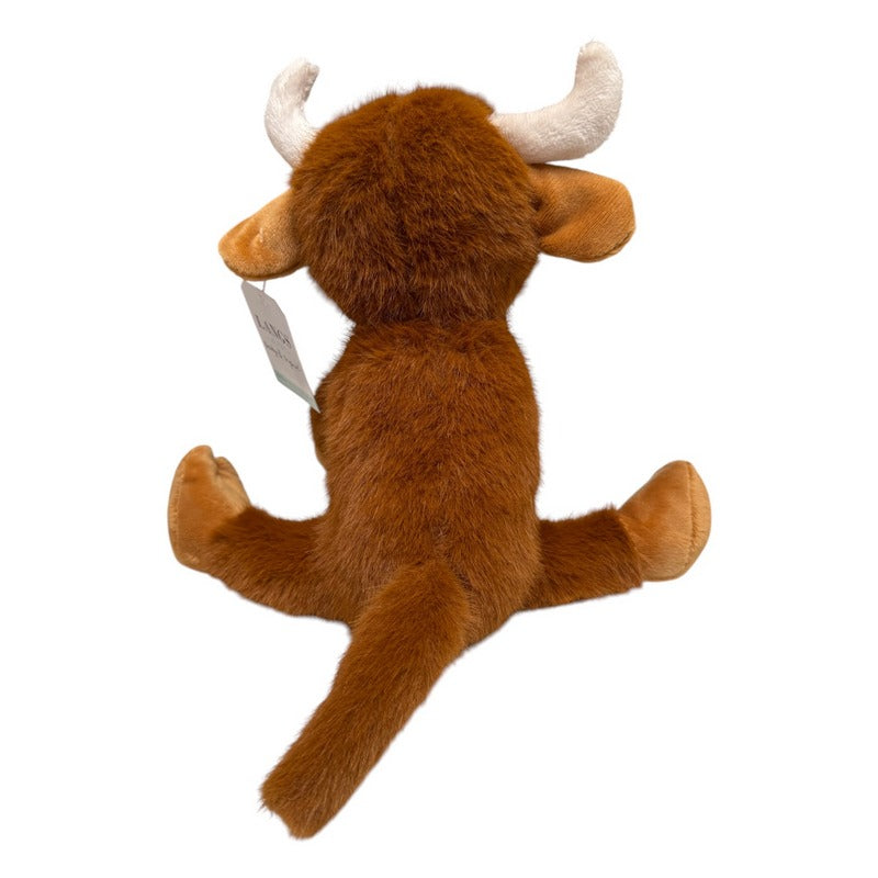 Plush Mini Farm Hugo The Highland Coo Soft Toy 4MF261 rear