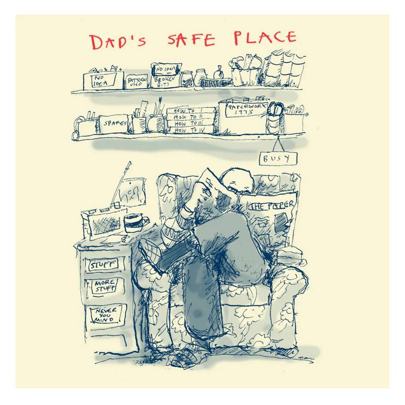 Poet and Painter Greetings Card Dad's' Safe Place FP1037 front