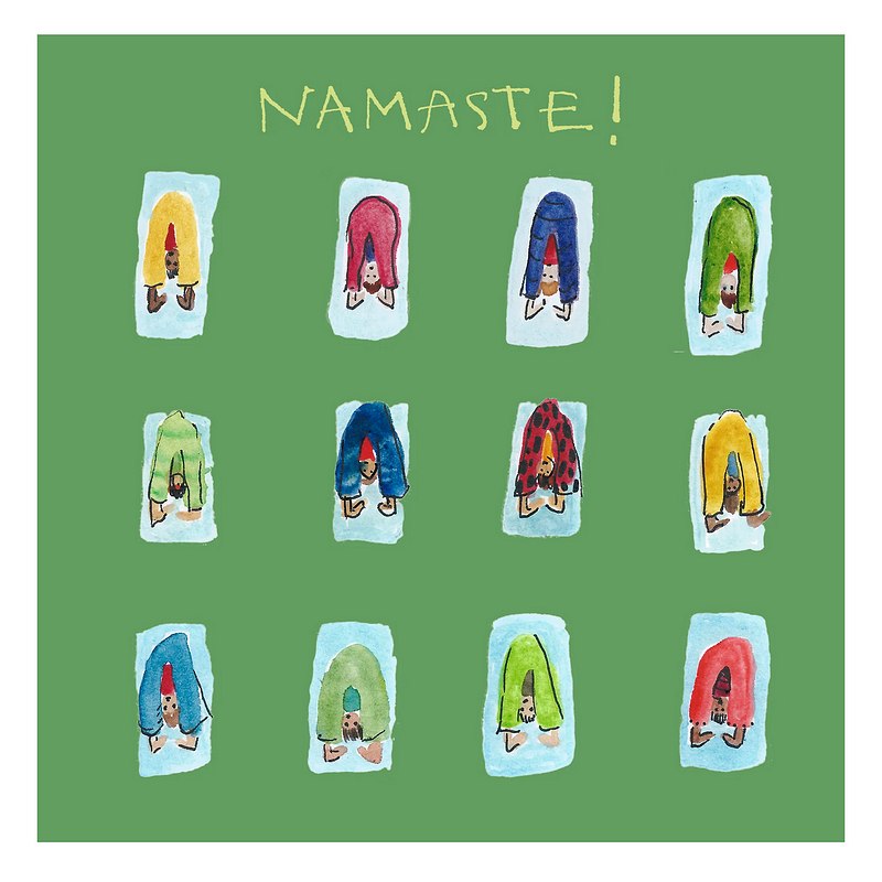 Poet and Painter Namaste Greetings Card FP623 front
