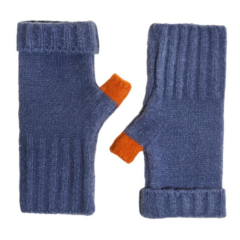 Powder Designs Cassia Wrist Warmers Denim CAS17 main