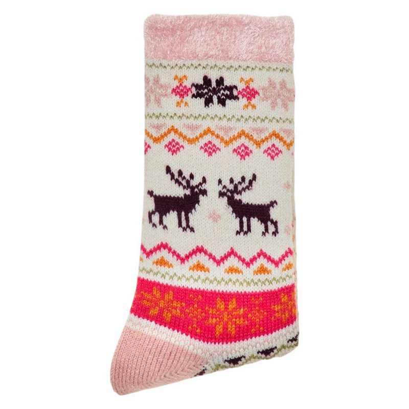 Powder Designs Fair Isle Reindeer Cosy Socks SOC667 folded