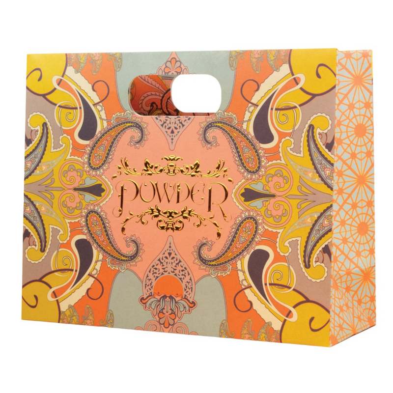 Powder Designs Harper Cosy Scarf Aqua & Taupe HAR20 packaging