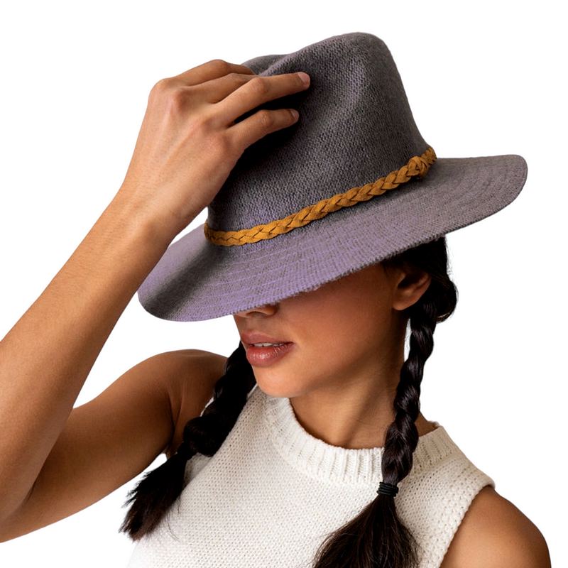 Powder Designs Katie Wide Brimmed Hat in Lavender KAT16 on model