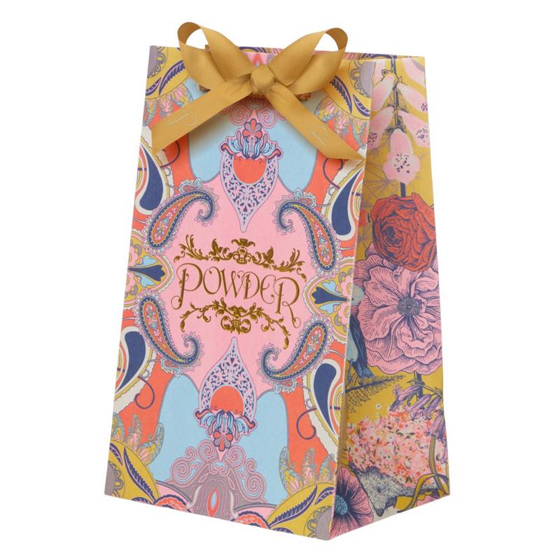 Powder Designs Knitted Socks Art Deco Floral Olive SOC639 packaging