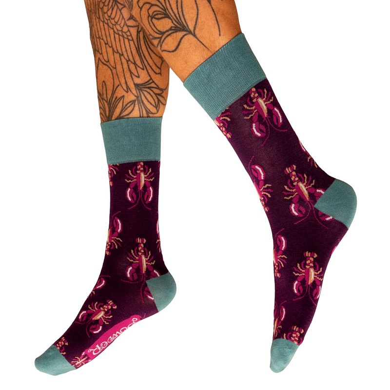 Powder Designs Men's Bamboo Socks Lobster MSOC135 main