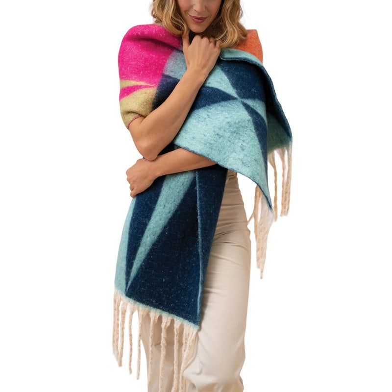 Powder Designs Raya Cosy Scarf Aqua & Petal RAY2 main