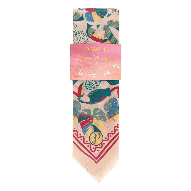 Powder Designs Tropical Toucan Cotton Bandana Scarf CBA5 packaged