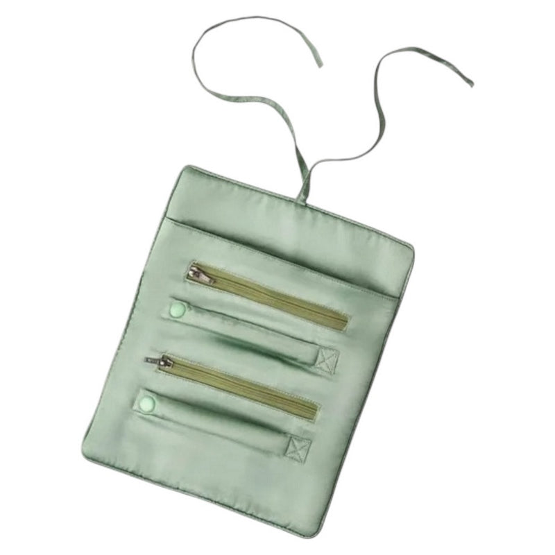 Powder Designs Velvet Jewellery Roll Botany Bliss Lavender JR03 open