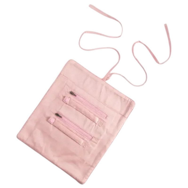 Powder Designs Velvet Jewellery Roll Cream Posy JR05 open