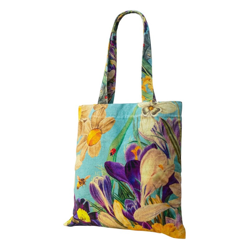 Powder Designs Velvet Tote - Spring Flora TOT27 front