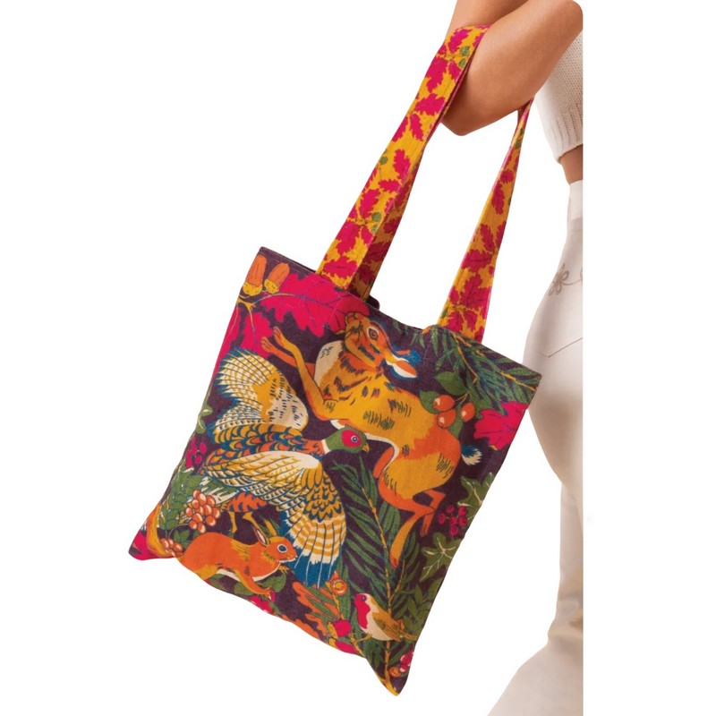 Powder Designs Winter Wonderland Velvet Tote Damson Mix TOT7 main