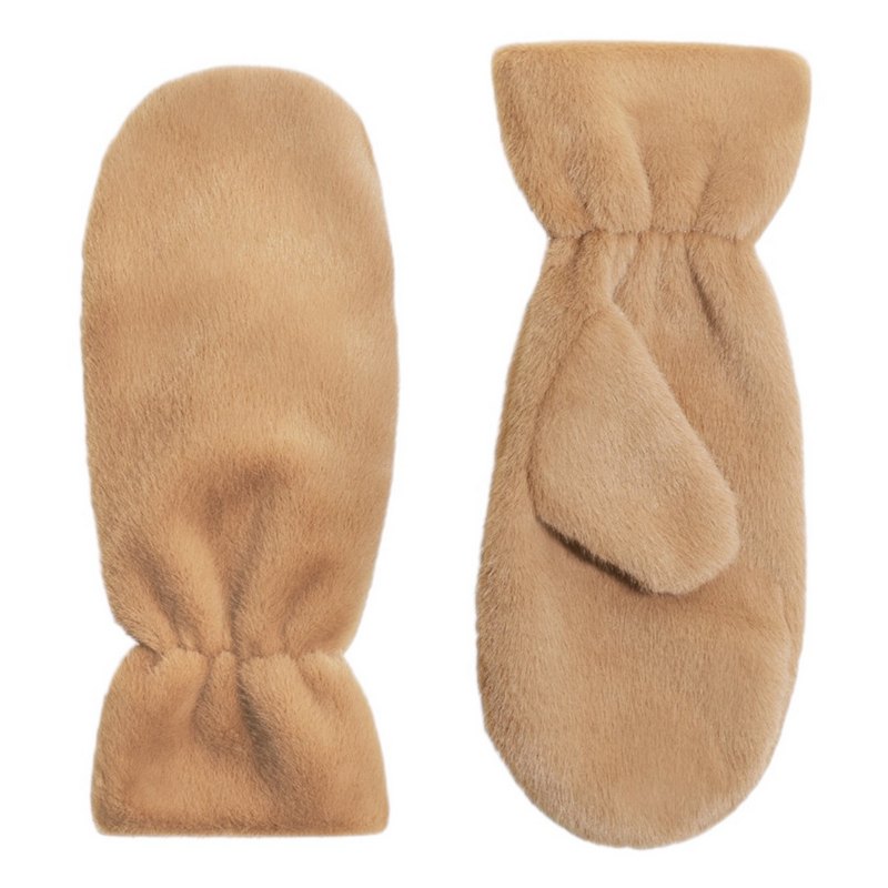 Powder Designs Women's Fluffy Teddy Mittens Taupe TED1 main