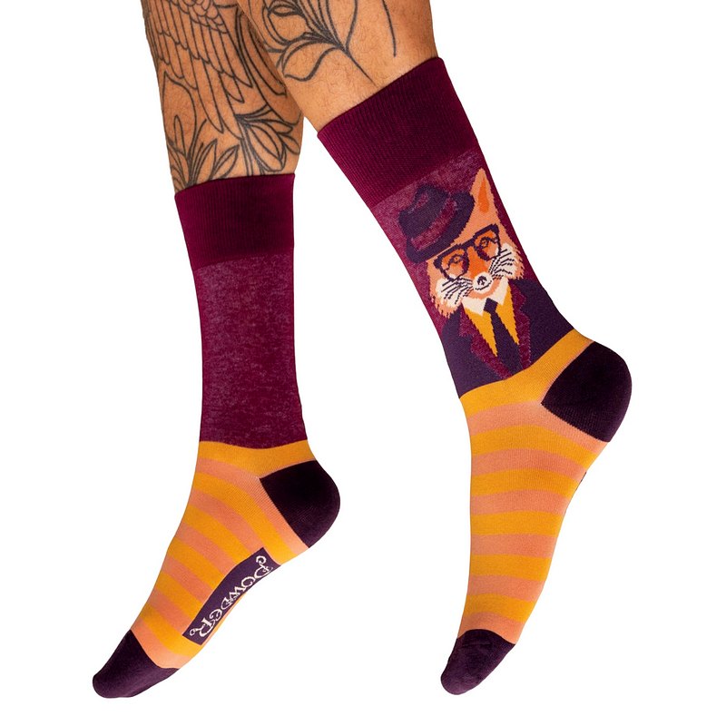 Powder Designs Woodland Gentry Men's Socks Fox MSOC125 main