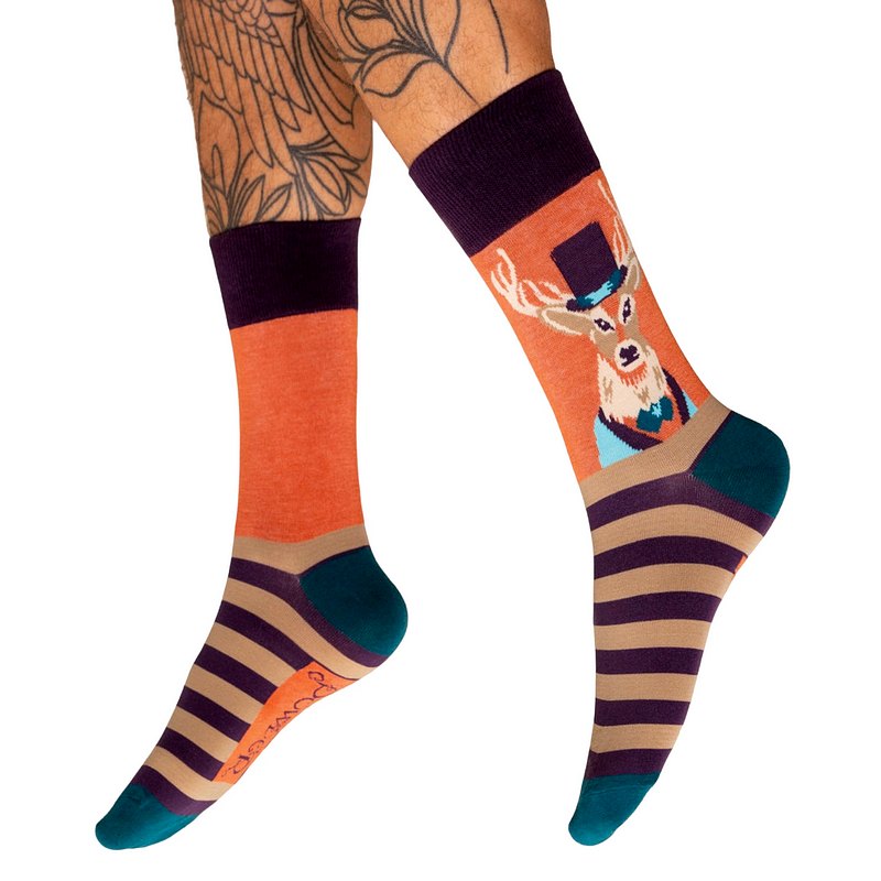 Powder Designs Woodland Gentry Men's Socks Stag MSOC128 main