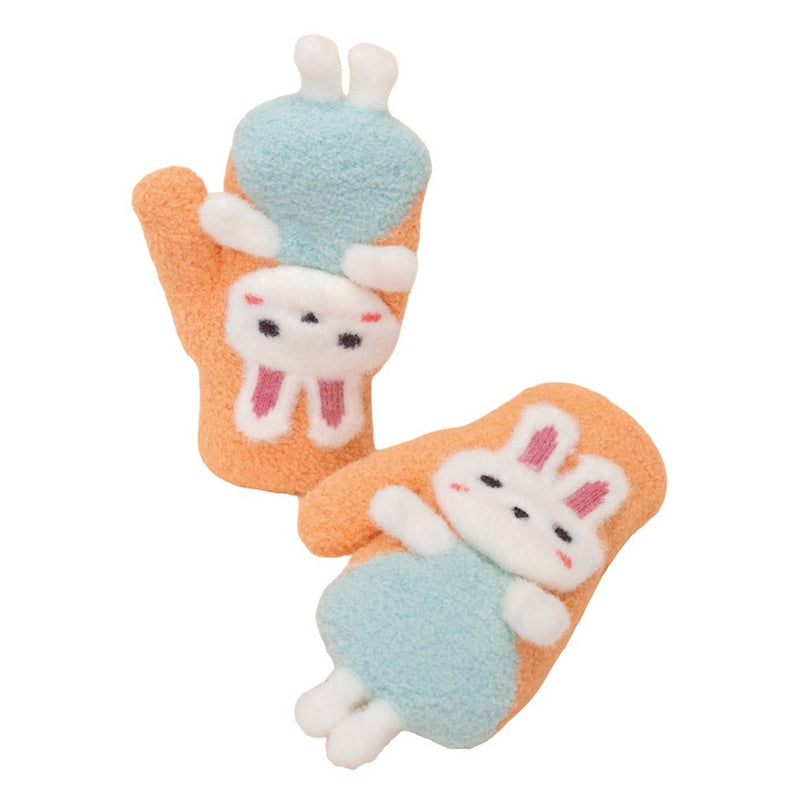 Powder Pal Mittens Dancing Bunny Coral PPM17 main