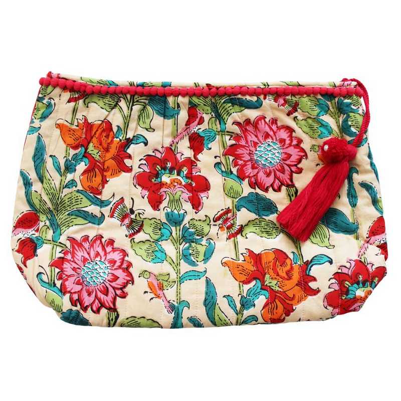 Powell Craft Floral Garden Large Wash Bag QWB418 main