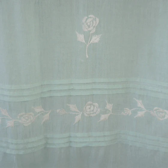 Powell Craft Margo Nightdress Capped Sleeves Pale Green SN207GR detail