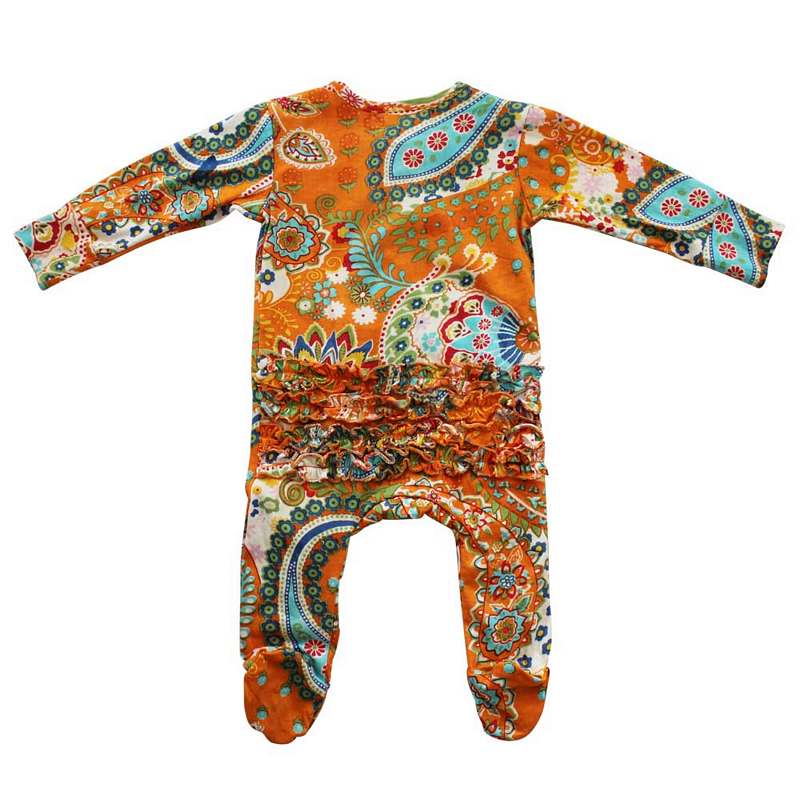 Powell Craft Orange Paisley Jumpsuit With Zip JS412 back