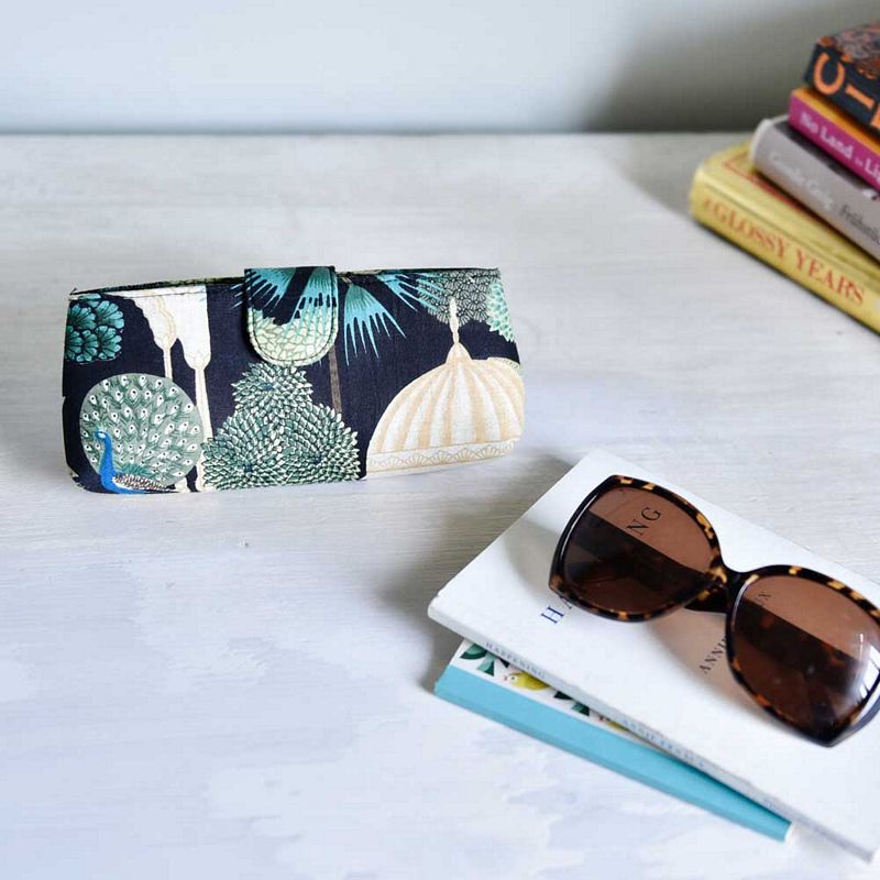 Powell Craft Pagoda Garden Print Padded Glasses Case GC426 lifestyle