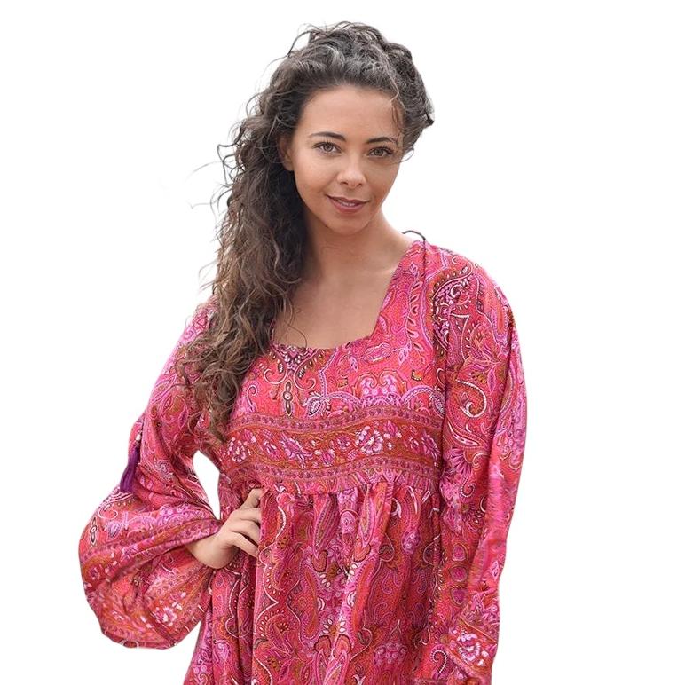 Phoebe Paisley Print Baby Doll Dress One Size