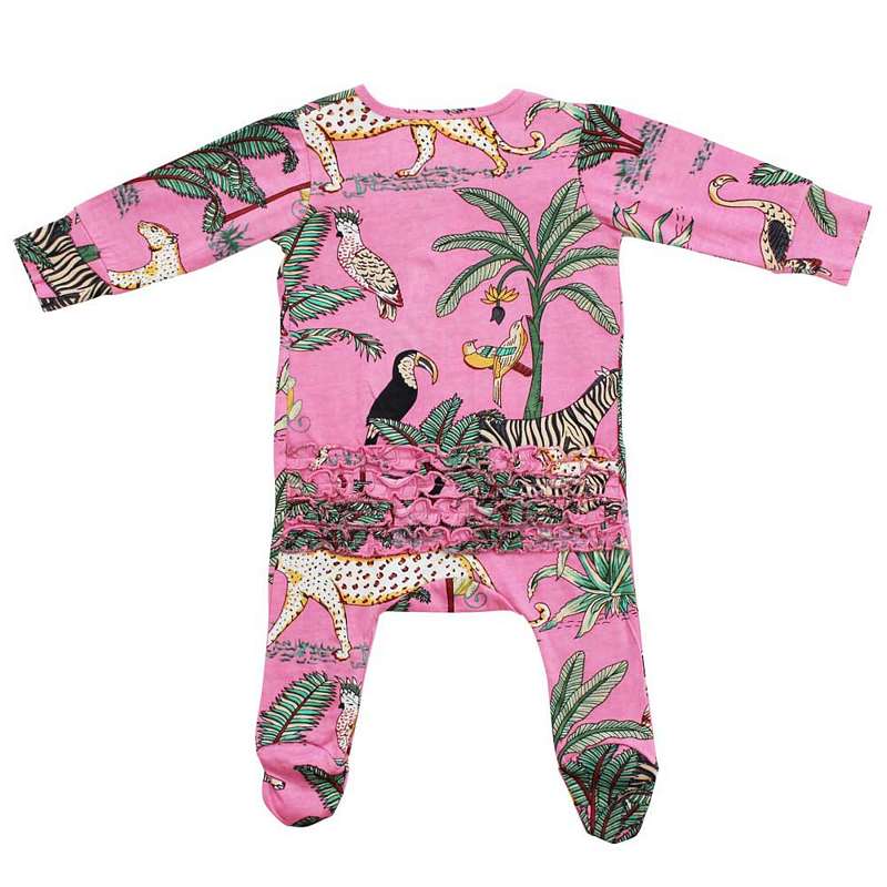 Powell Craft Pink Safari Jumpsuit With Zip JS78 back