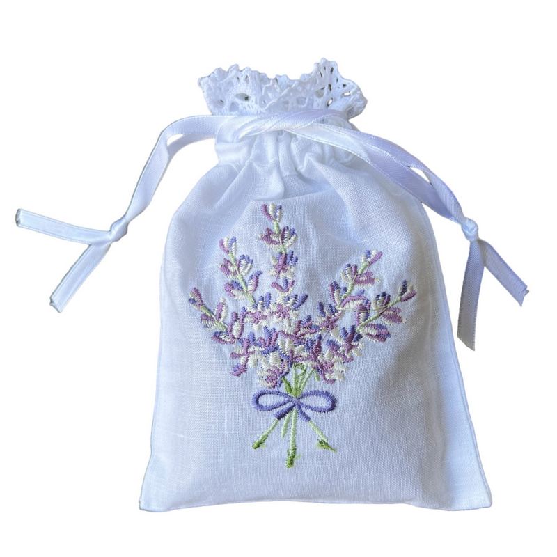 Powell Craft White Sachet Lavender Sprig N5LV front