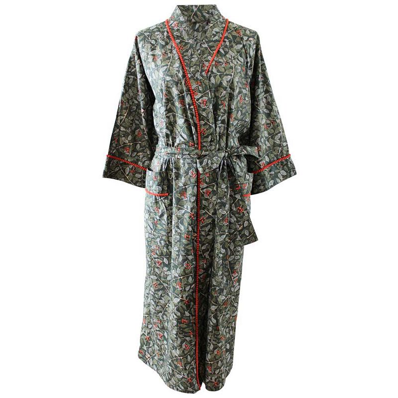 Powell Craft Winter Berry Dressing Gown DG427 front