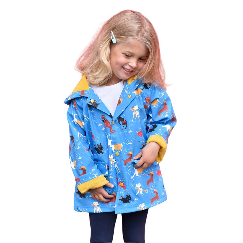 Powell Craft Cats & Dogs Rain Coat RMCD on child model front