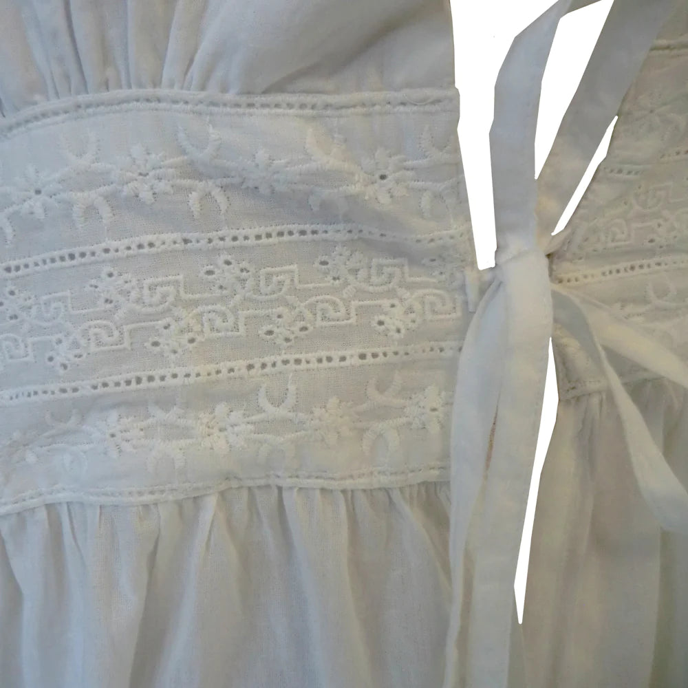 Powell Craft Henrietta Dressing Gown Frill Cuffs SN-279DG detail