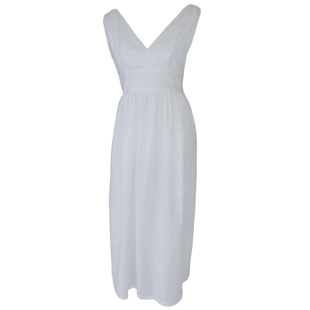 Powell Craft Henrietta Nightdress Lace Waistline SN-27 front