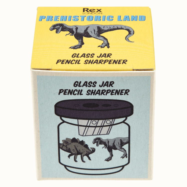 Prehistoric Land Dinosaur Glass Jar Pencil Sharpener 29685 box