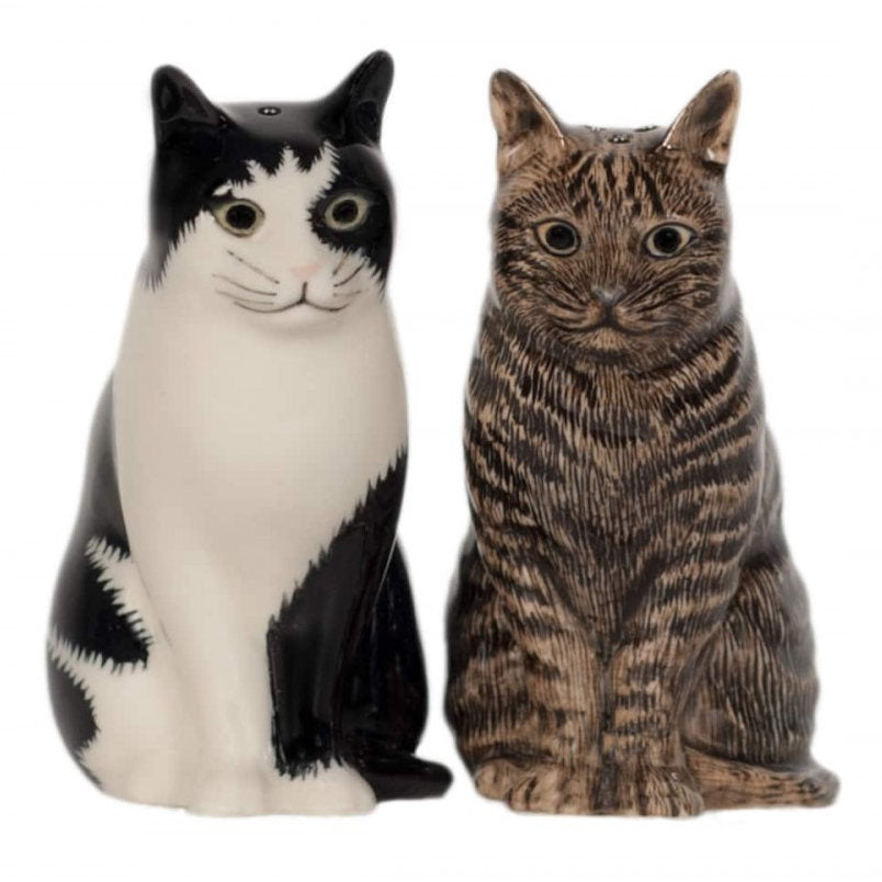 Quail Ceramics Salt & Pepper Pots Barney & Clementine Cat front