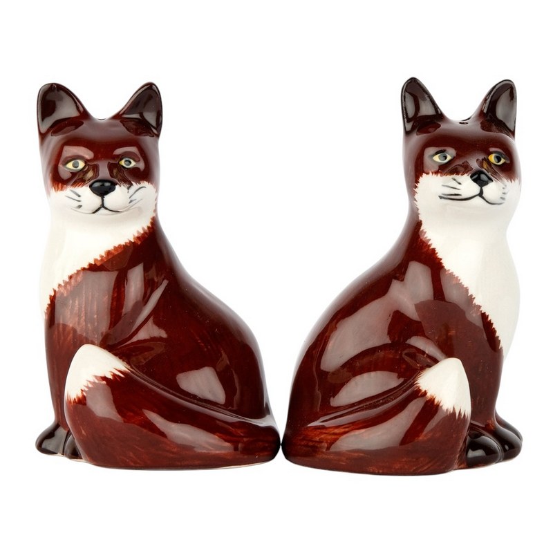 Quail Ceramics Salt & Pepper Pots Fox front