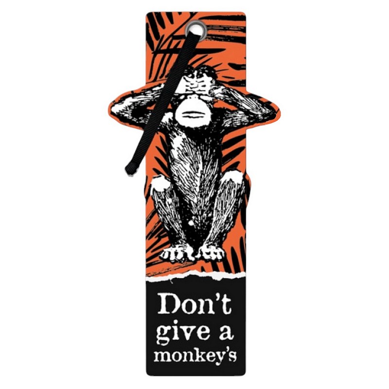 Quirky Bookmarks Don't Give A Monkey's front
