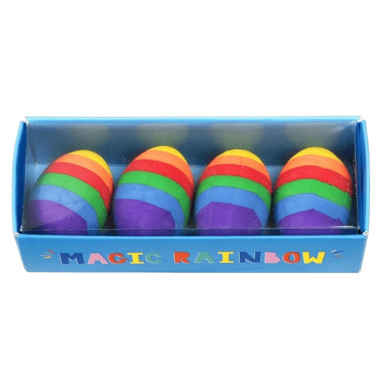 Rainbow Egg Eraser Set of 4 29661 in box