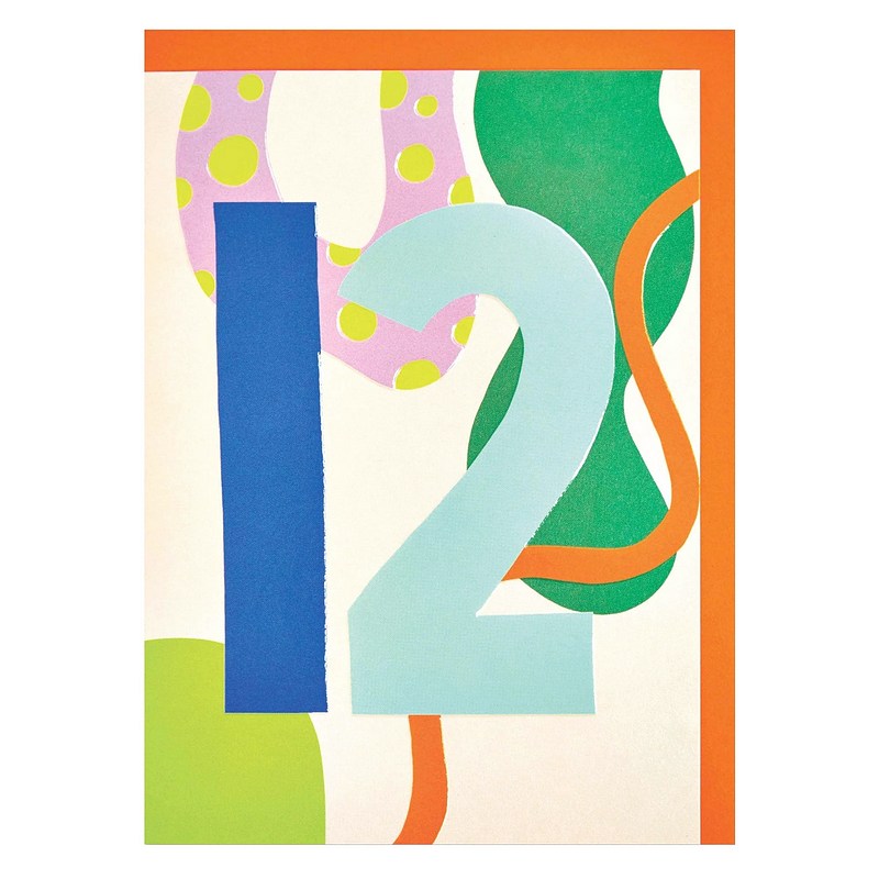 Raspberry Blossom Age 12 Birthday Card NEA07 front