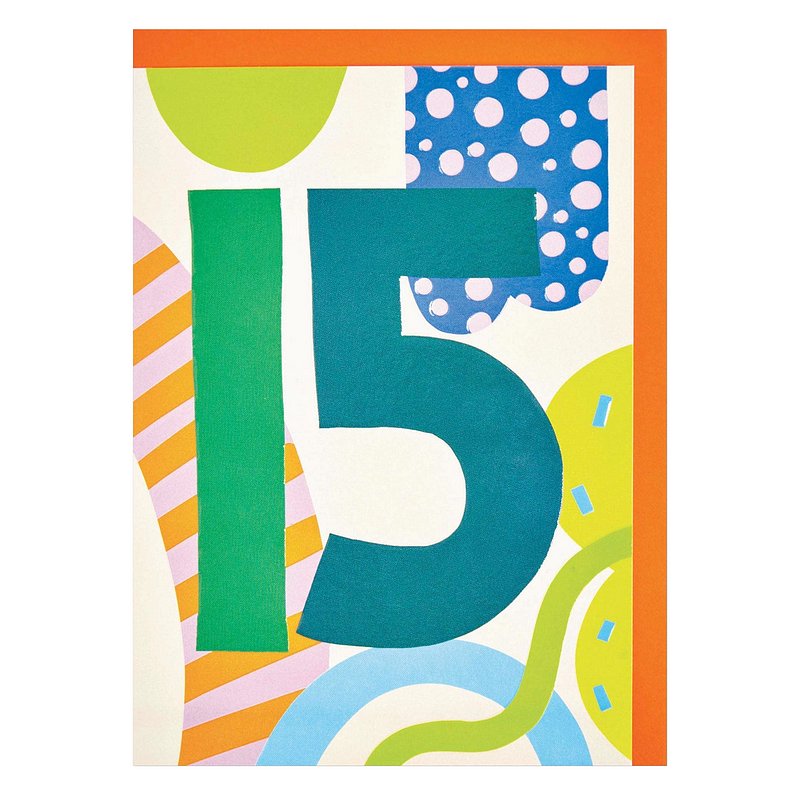 Raspberry Blossom Age 15 Birthday Card NEA10 front