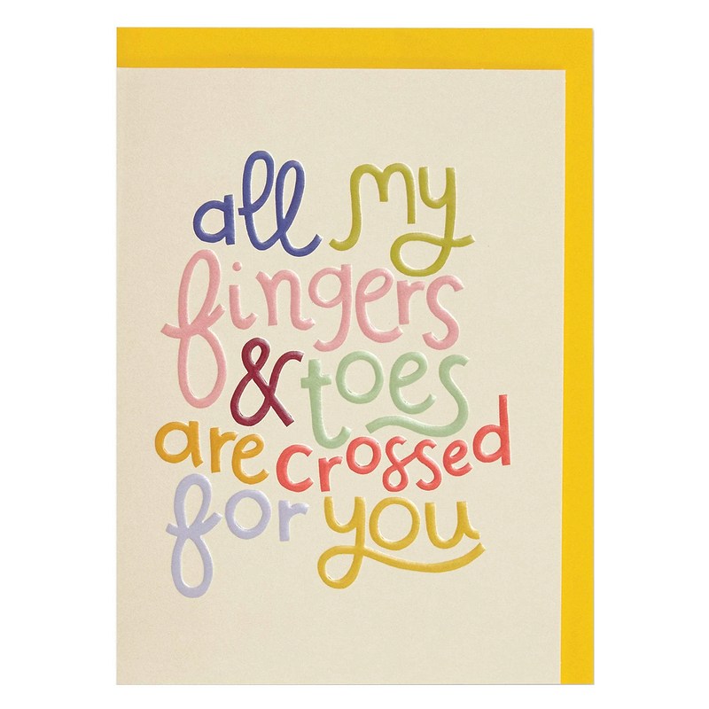 Raspberry Blossom All My Fingers Crossed For You Card GDV09 front