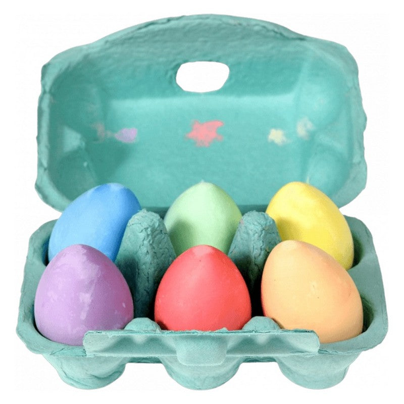 Rex 6 Coloured Chalk Eggs 29358 box open