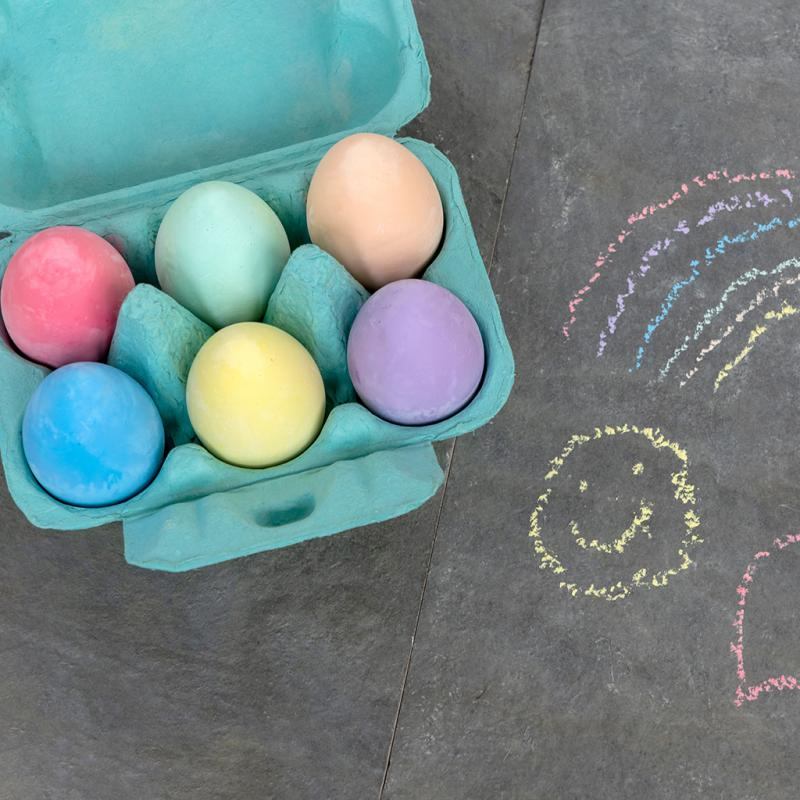 Rex 6 Coloured Chalk Eggs 29358 lifestyle