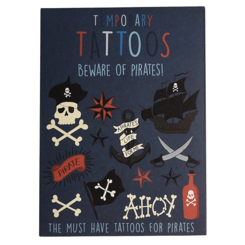 Rex International Beware Of Pirates Temporary Tattoos 26624 front