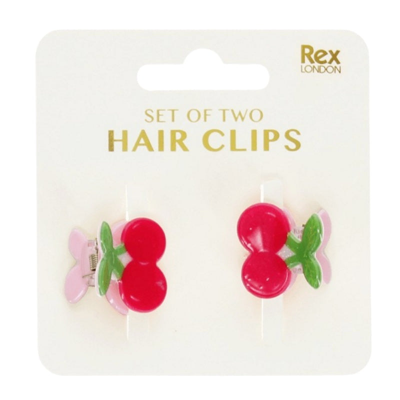 Rex International Cherries Set Of 2 Mini Hair Claw Clips 31318 main