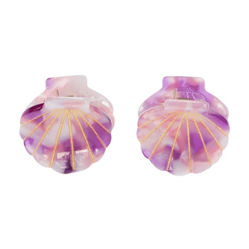 Rex International Seashell Mini Hair Claw Clips Set of 2 31313 front