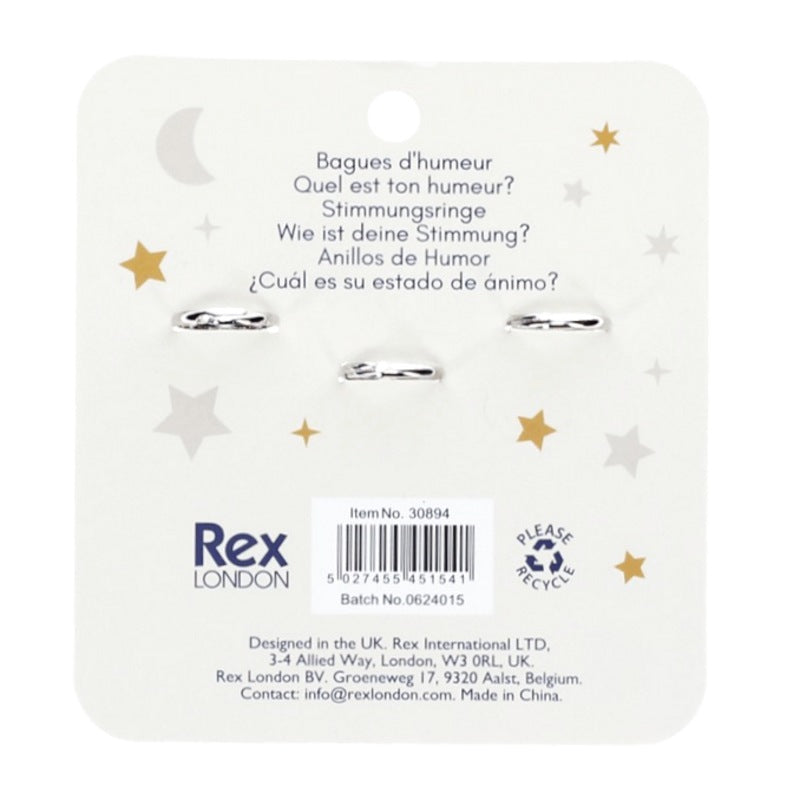 Rex International Set of 3 Mood Rings 30894 packaging back