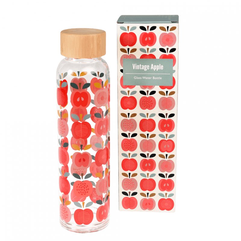 Rex International Vintage Apple Glass Water Bottle 420ml 29133 packaging